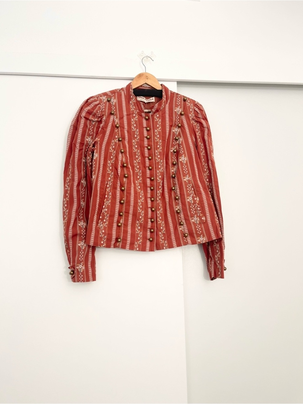 NWOT Free People Sore Cottage Embroidered Jacket Size Large